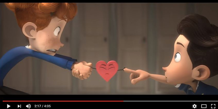 "In a Heartbeat" el corto animado sobre el amor entre dos niños